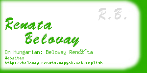 renata belovay business card